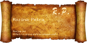 Rozina Petra névjegykártya